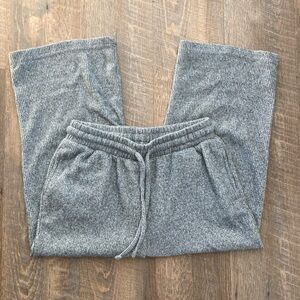 Cozy Gray Wide Leg Pants